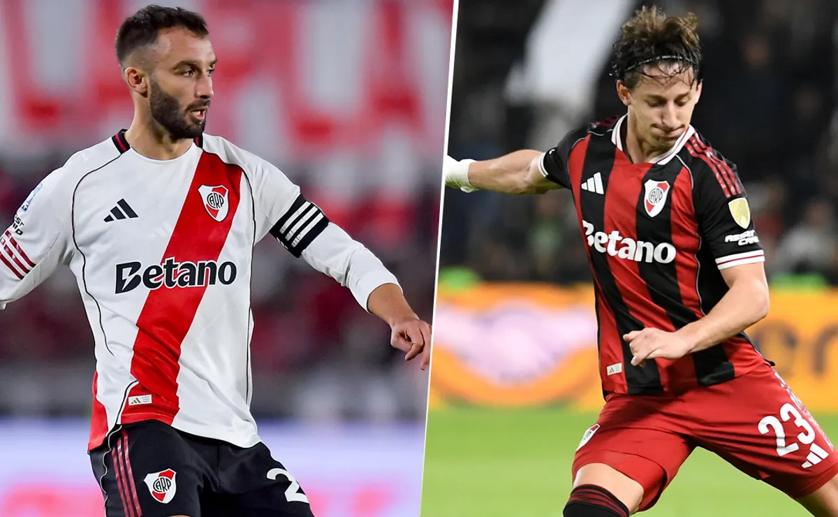 Pezzella y Galarza Fonda, dos de los siete borrados que todavía siguen en River.