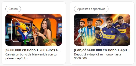 Captura realizada desde la web de Betsson