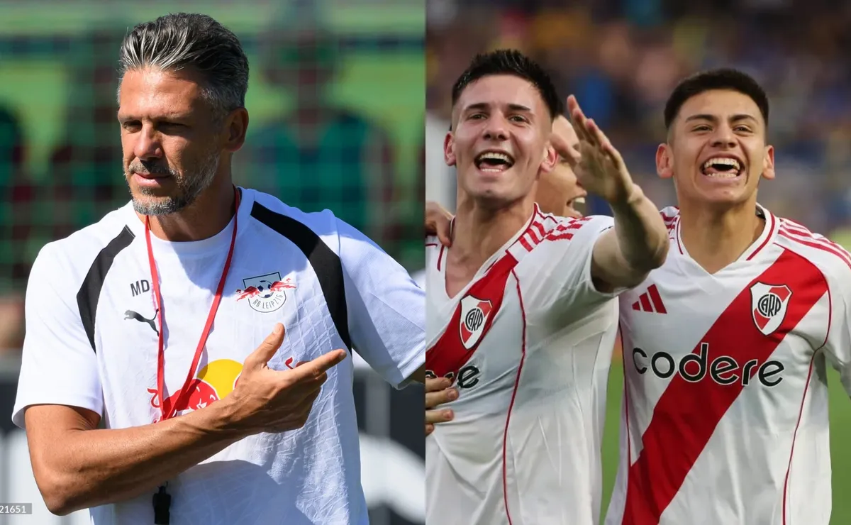 Demichelis llenó de elogios a Echeverri y Mastantuono.