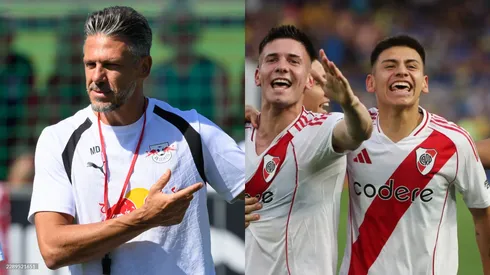 Demichelis llenó de elogios a Echeverri y Mastantuono.