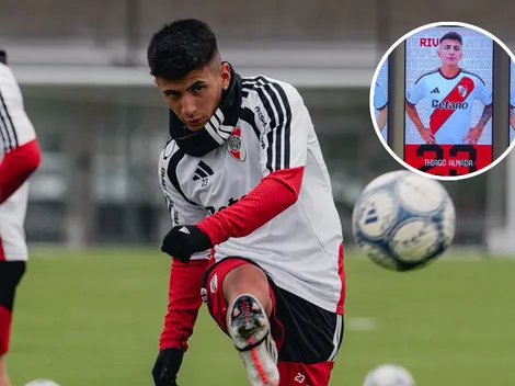 Ya está en el Monumental: así se ve la gigantografía de Thiago Almada