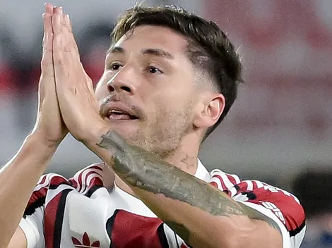 Alarma en River: Montiel salió tocado a días del partido contra Santa Fe
