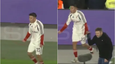 Almada festejó a pura efusividad el gol de Correa