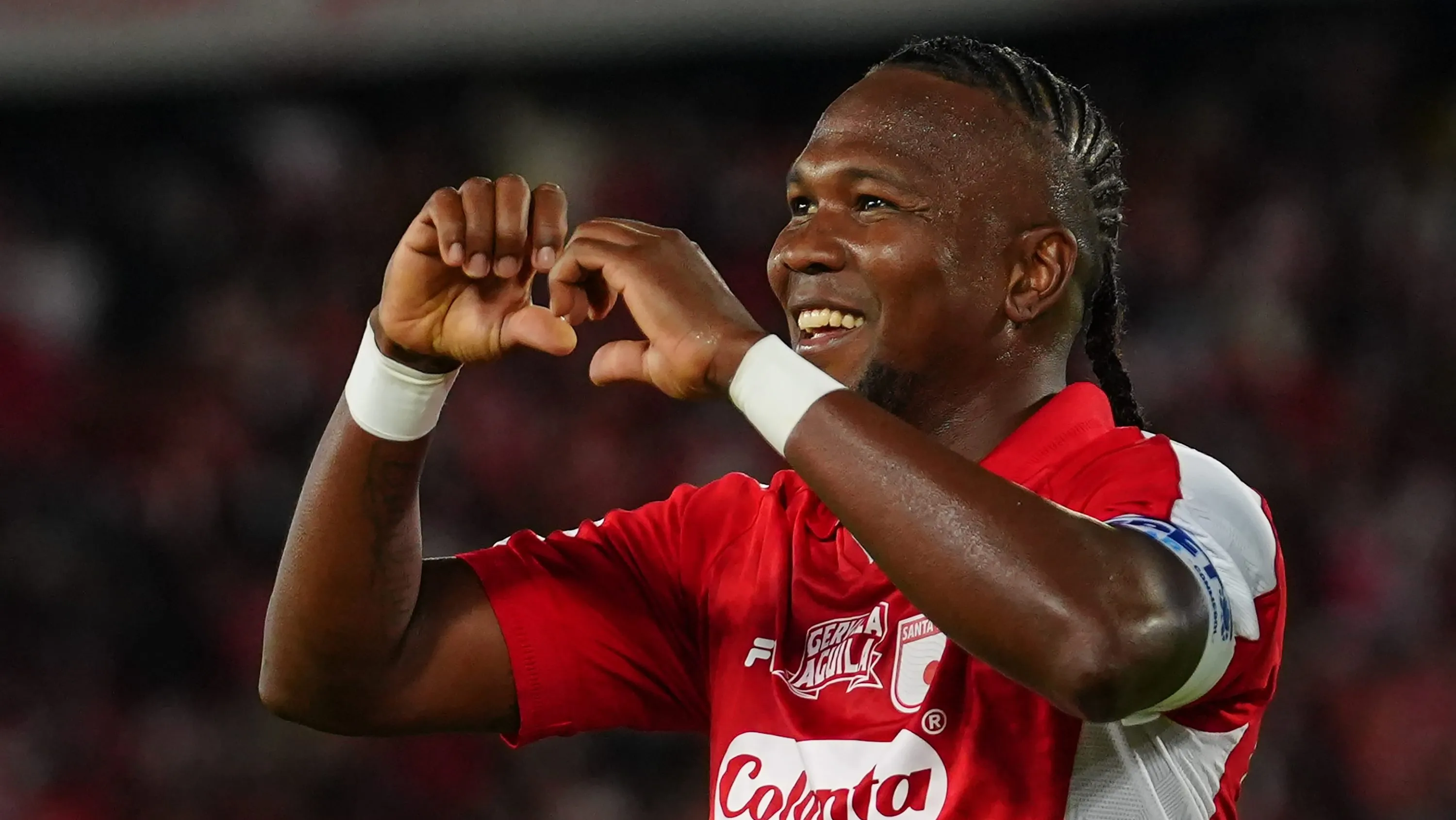 Rodallega será uno de los rivales de River esta noche con Independiente Santa Fe.