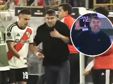 Qué dijo Coudet sobre el cruce que tuvo con Borré en pleno partido con Santa Fe