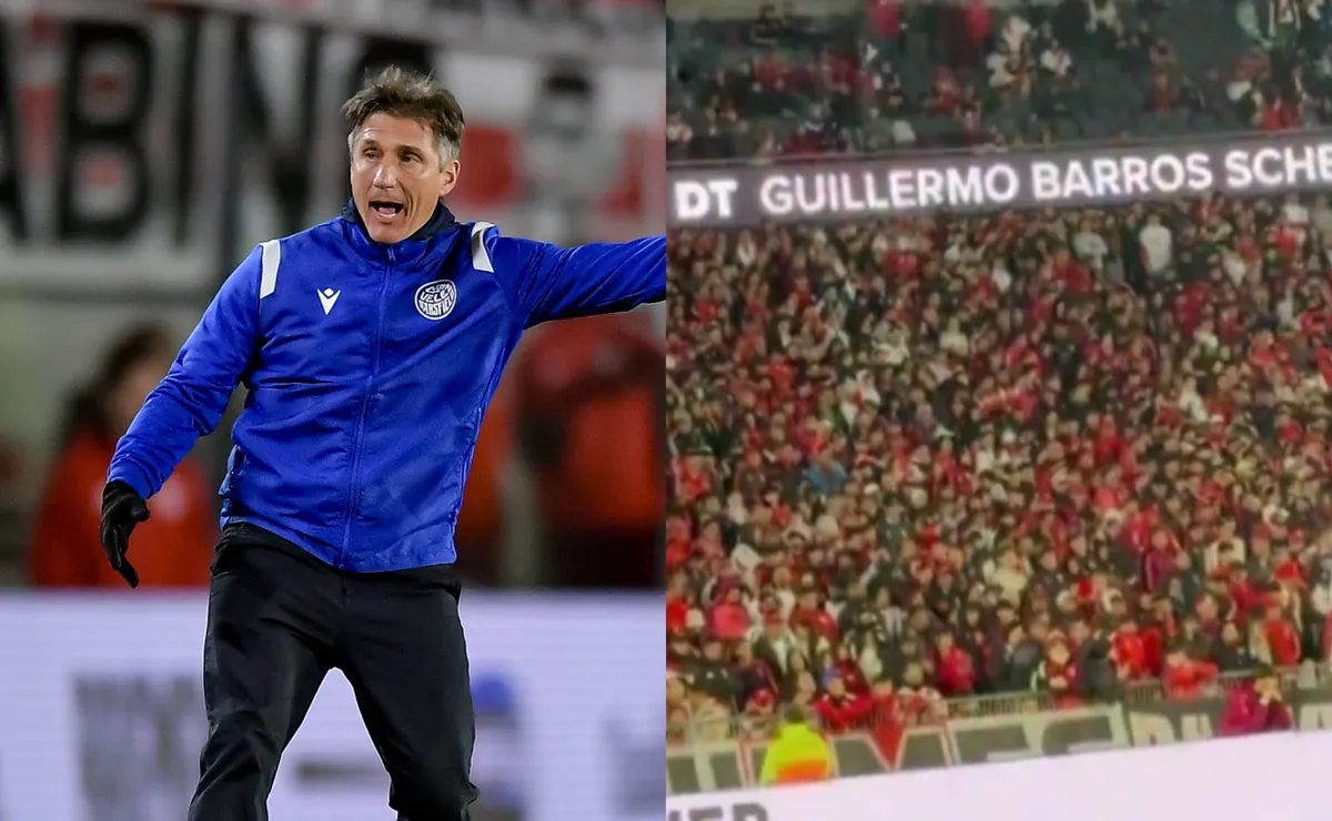 Así recibió el Monumental a Barros Schelotto.