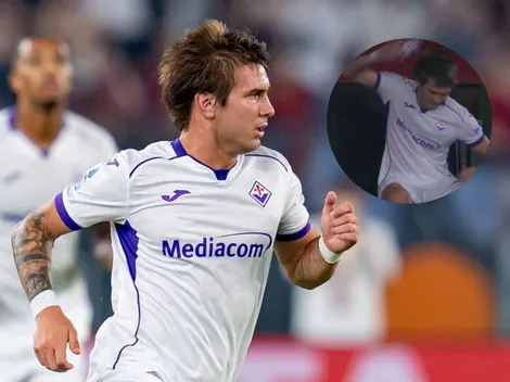 VIDEO | Mastantuono revoleó una botella de calentura tras su mal debut en Serie A con Fiorentina