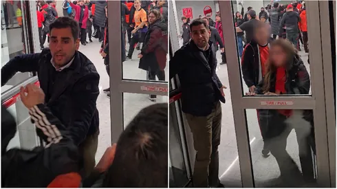 Ramiro Álvarez, vocal de la CD de River que enfrentó a socios en el hall del Monumental.
