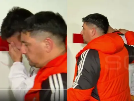 No lo podían contener: Facundo González se fue llorando del Monumental luego de malograr el penal