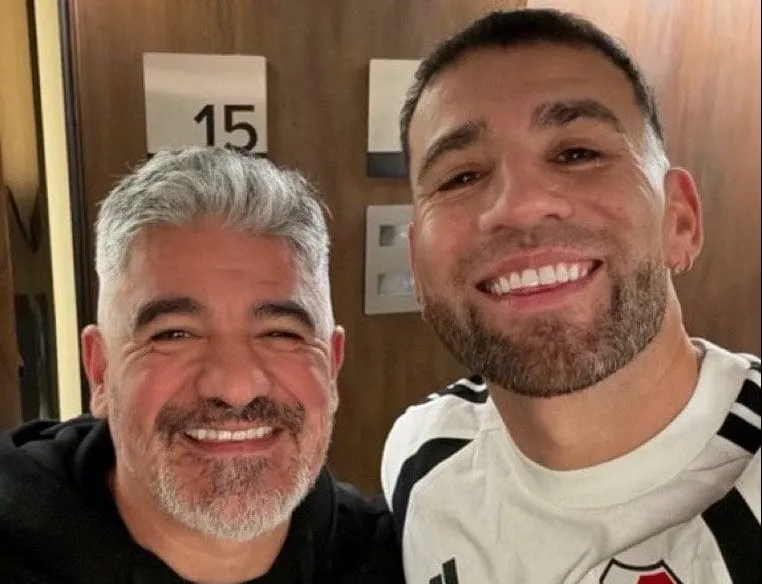 La foto que publicó el Burrito Ortega junto a Otamendi. (Instagram)