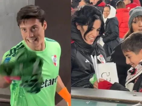 No se vio: emotivo gesto de Santiago Beltrán con un pequeño hincha de River en el día de su cumpleaños