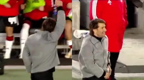 La reacción de Ponzio a los goles de River.