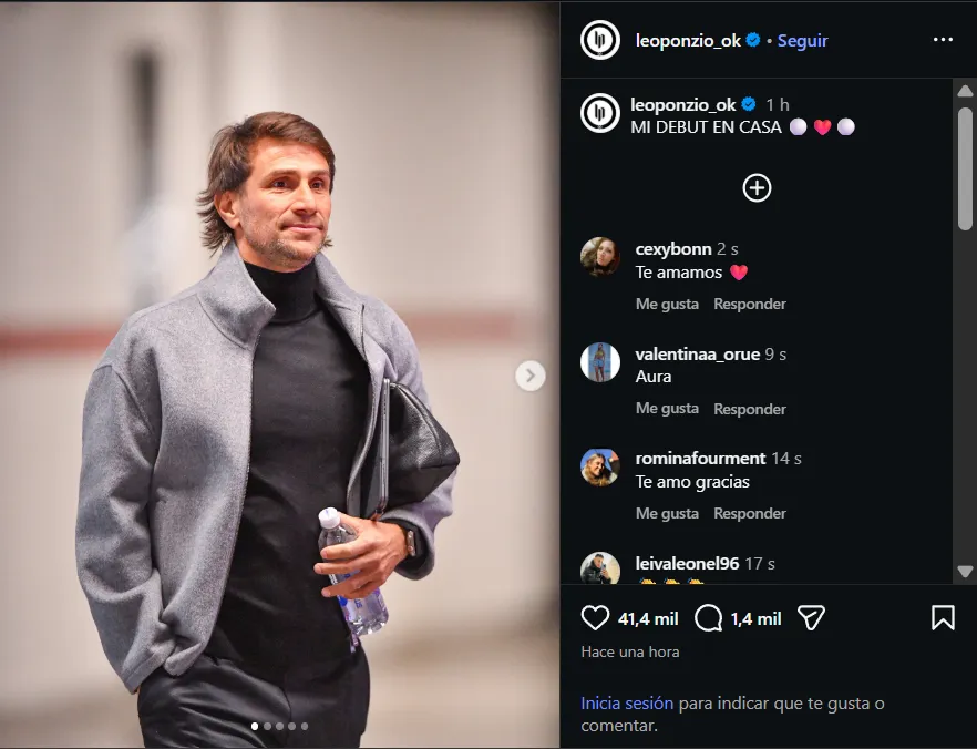 Ponzio en Instagram.