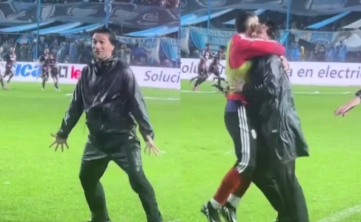Así festejó Ponzio el gol agónico de River.