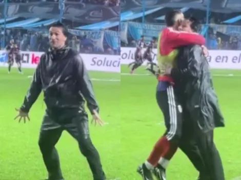 No se vio: el festejo desaforado de Ponzio en el gol agónico de Almada y el futbolista con el cual se abrazó