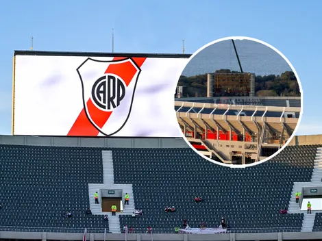 Exclusivo: las imágenes del Monumental sin pantalla y cómo siguen las obras