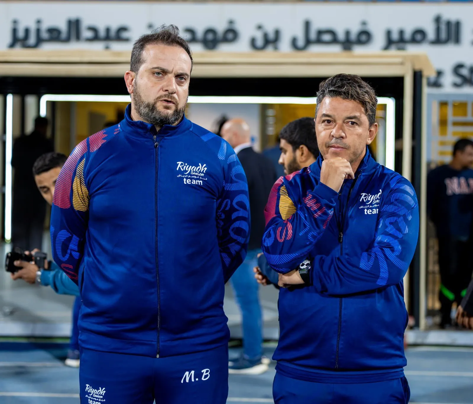 Mariano Barnao junto a Marcelo Gallardo.
