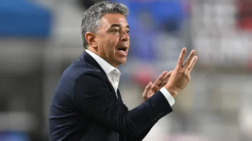 Gallardo dando indicaciones en pleno partido con Ecuador. (Foto: Getty).