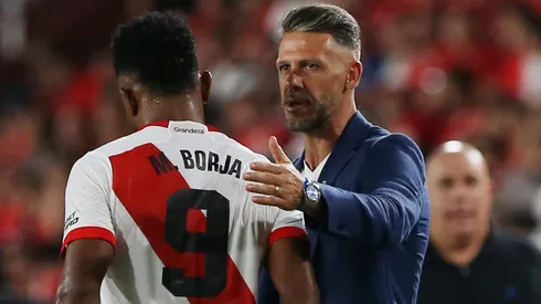 Borja junto a Demichelis en su paso por River.