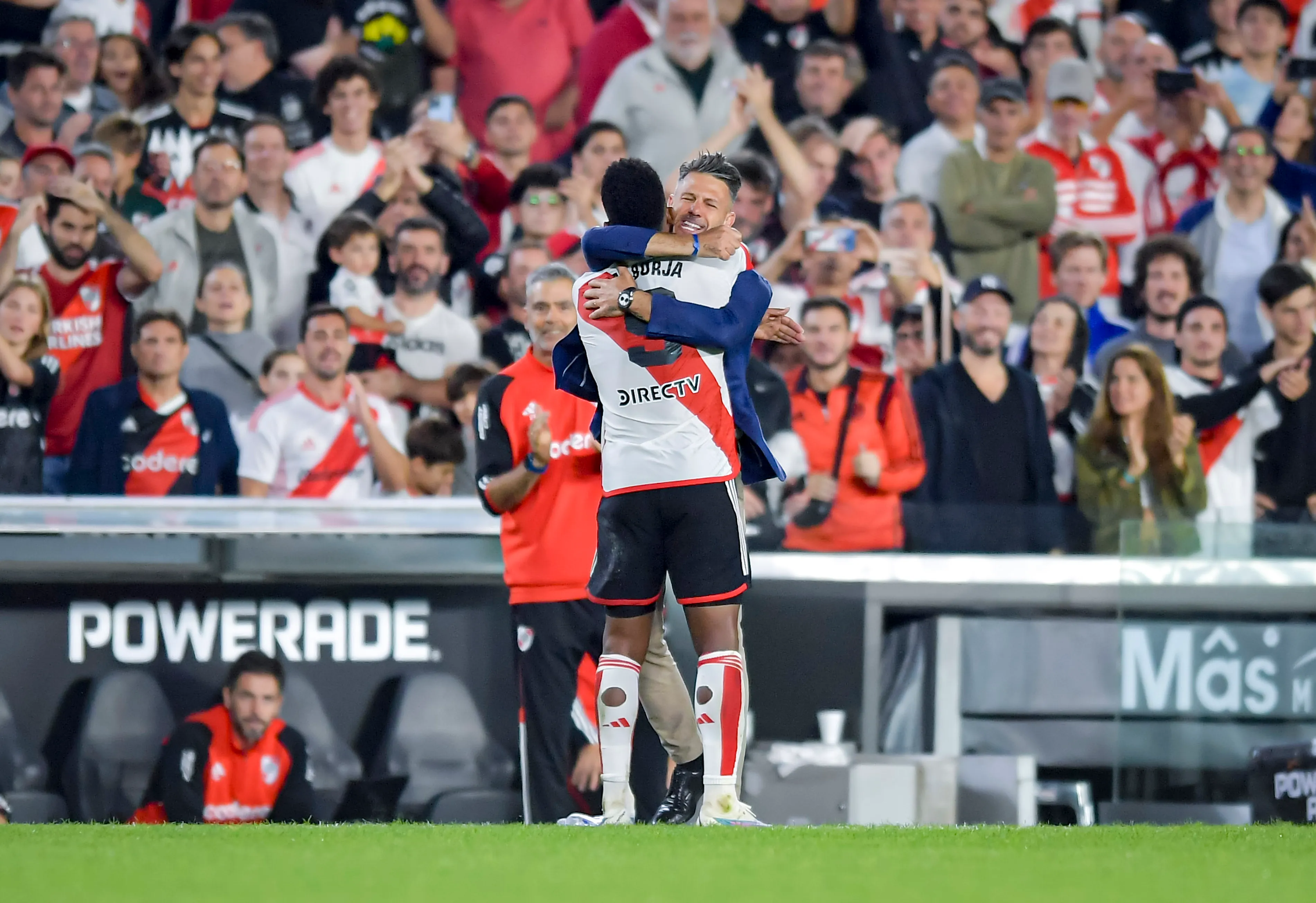 Borja convirtió la mitad de sus 62 goles en River en 2024 con Demichelis como DT. (Getty Images)