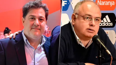 Lautaro Mauro, vocal de River, y Daniel Ferreiro, dirigente de Nueva Chicago.