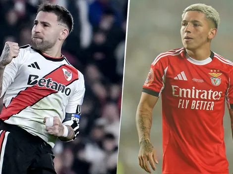 Otamendi se reencontró con Prestianni y le hizo un regalo muy especial