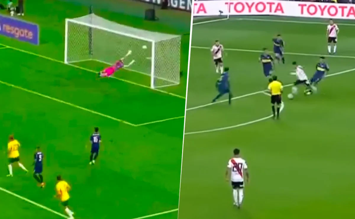 Casi ocho años después, Australia marcó un gol idéntico al de Juanfer en la final de la Libertadores 2018.