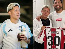 Prestianni reveló la verdad de su foto con la camiseta de River y de la chance de venir en algún momento