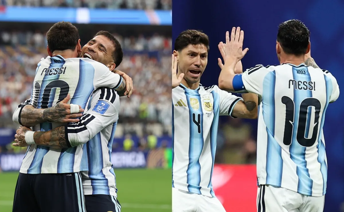 Los jugadores de River que despidieron a Messi de la Selección.