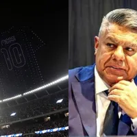 El Monumental repudió a Chiqui Tapia en la despedida de Messi de la Selección Argentina tras el show de drones