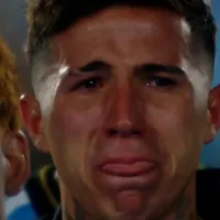 Enzo Fernández no pudo contener la emoción durante el discurso de Messi y rompió en llanto