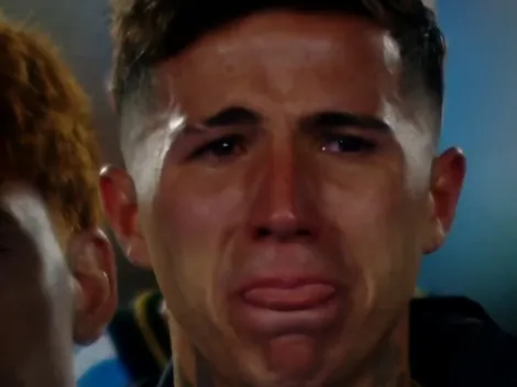 Enzo no pudo contener la emoción durante el discurso de Messi y rompió en llanto