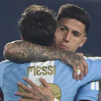 No se vio: Messi tuvo que consolar a Enzo Fernández luego de verlo emocionarse en su discurso de despedida de la Selección Argentina