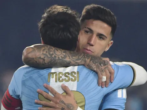 No se vio: Messi tuvo que consolar a Enzo Fernández luego de verlo emocionado