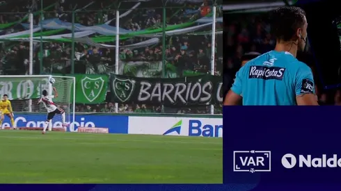 Zunino revisó la jugada en el VAR y anuló el gol.