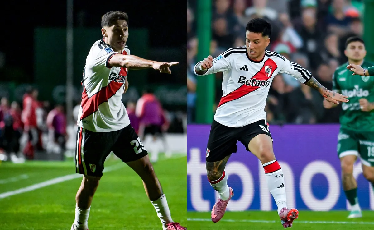 Así se movieron Montiel y Driussi ante Sarmiento.