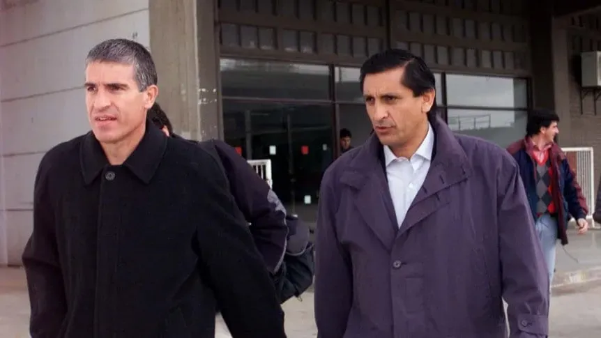 Omar Labruna junto a Ramón Díaz.