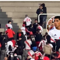 Un hincha más: Enzo Pérez está en la popular de River en el Kempes para ver el partido con Belgrano