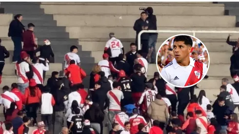 Un hincha más: Enzo Pérez está en la popular de River en el Kempes