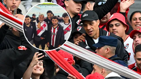 Enzo estuvo alentando en la tribuna.