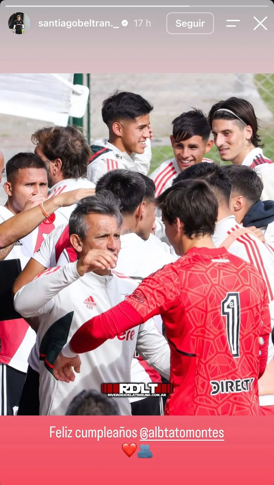Santi Beltrán en Instagram.