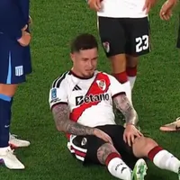 A una semana del Superclásico, Aníbal Moreno salió del partido contra Racing con una molestia