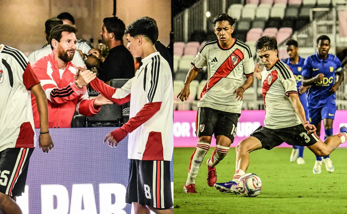Lionel estuvo presenciando el partido.