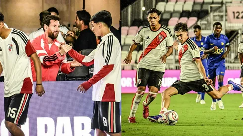 Lionel estuvo presenciando el partido.