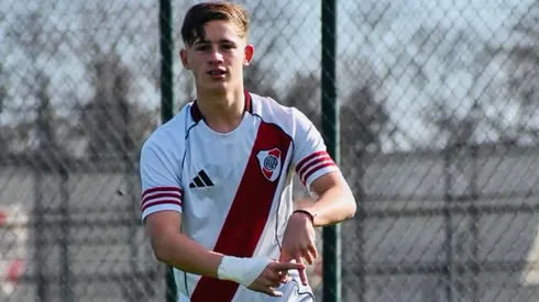 Heraldo Fiorotto, jugador destacado de River vs Ajax en la Messi Cup 2026.
