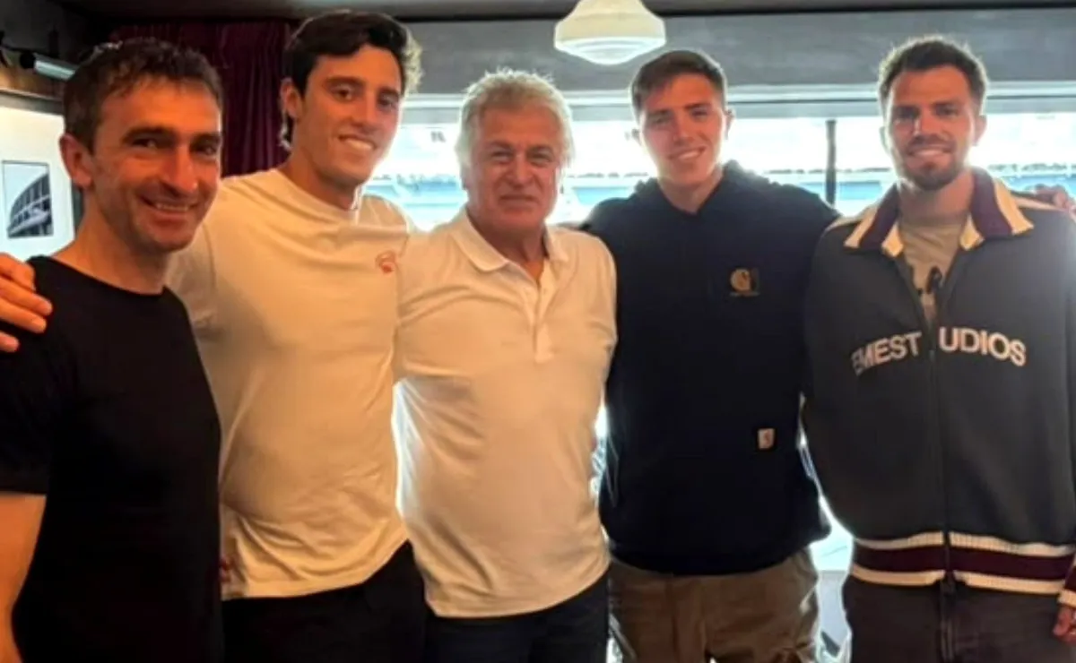 El Pato Fillol junto a Marcelo Barovero, Santiago Beltrán, Ezequiel Centurión y Jeremías Martinet.