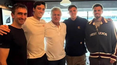 El Pato Fillol junto a Marcelo Barovero, Santiago Beltrán, Ezequiel Centurión y Jeremías Martinet.