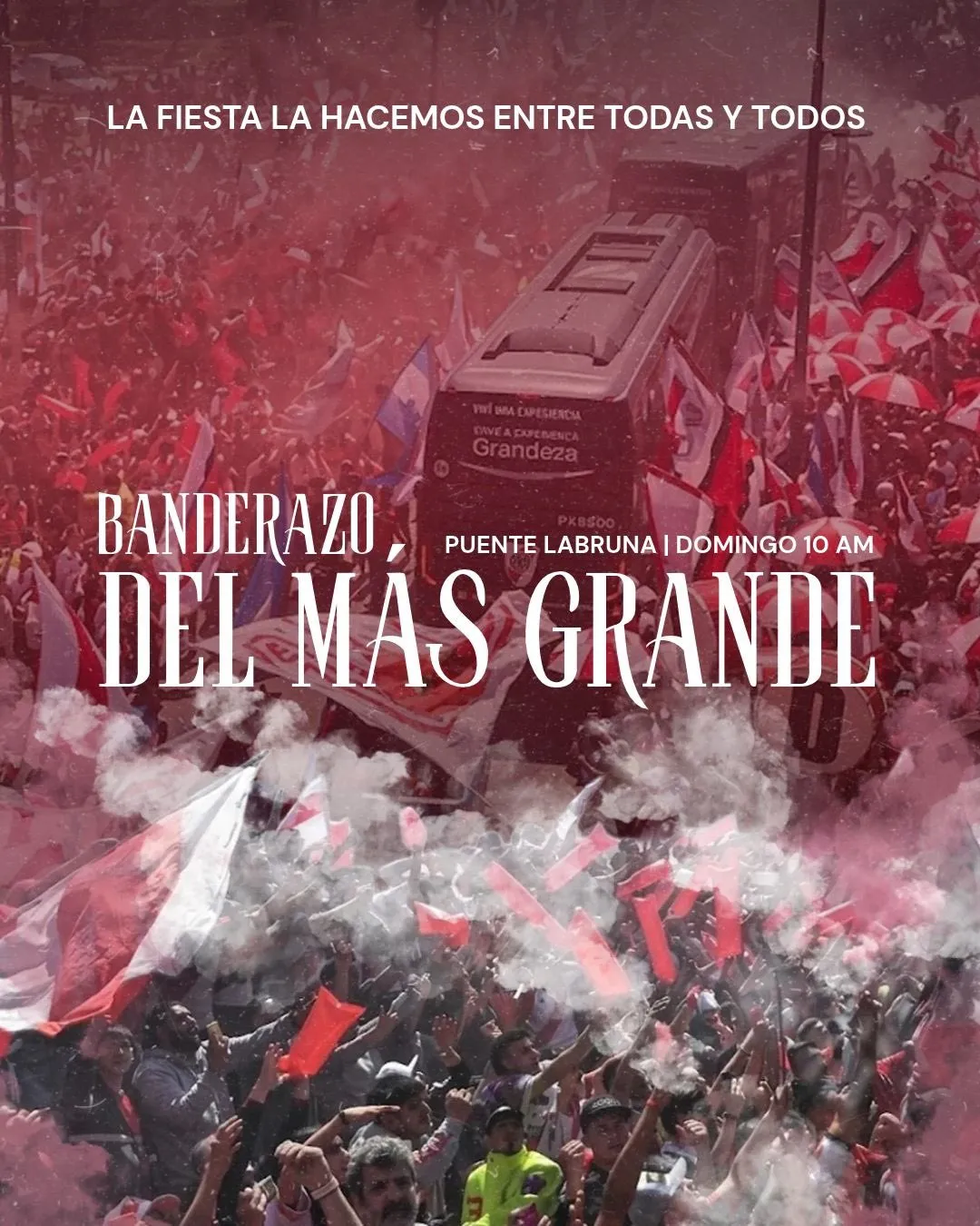 El banderazo de River para el Superclásico.